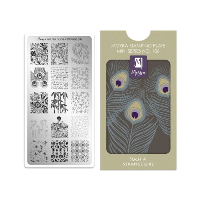 Moyra Mini Stamping Plate 106 Such A Strange Girl | Mini