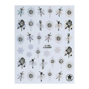 Nail Art Sticker NASIV - 08 Christmas Silver